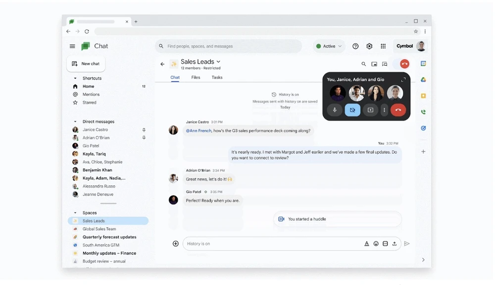 Google Workspace được tích hợp duet ai