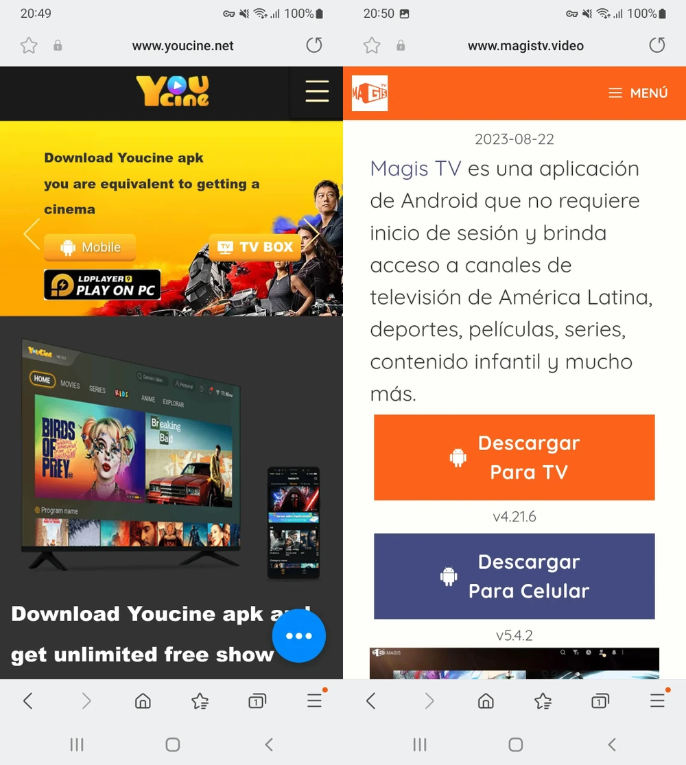 cac-ung-dung-phat-noi-dung-truc-tuyen-vi-pham-ban-quyen-co-chua-phan-mem-doc-hai Các ứng dụng phát nội dung trực tuyến vi phạm bản quyền có chứa phần mềm độc hại. Ảnh: Doctor Web