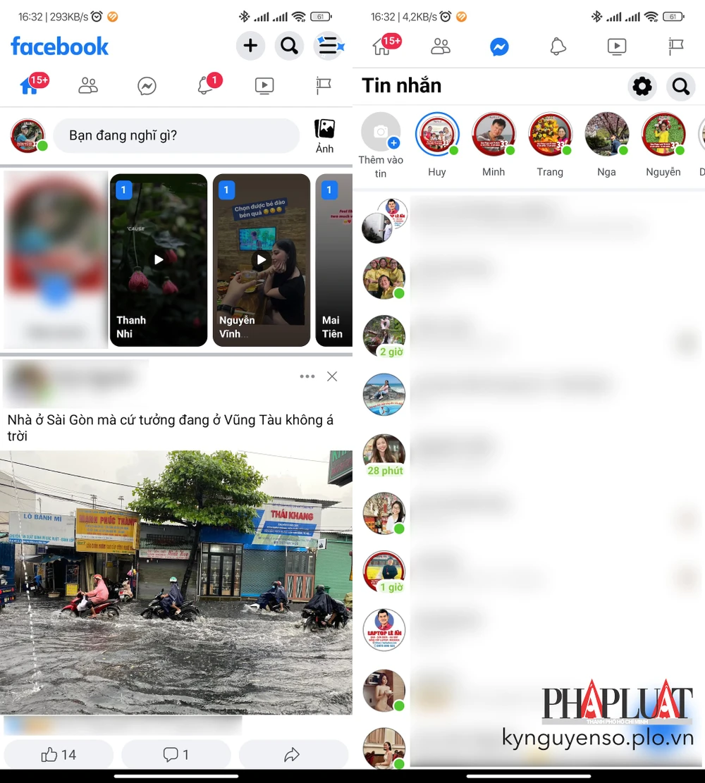 Facebook Lite có giao diện tương đối đơn giản và nhanh gọn. Ảnh: TIỂU MINH