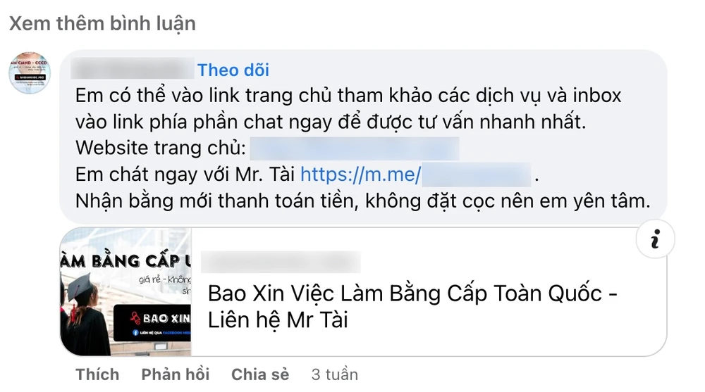 Yêu cầu nạn nhân muốn làm CCCD gắn chip phải tham gia vào nhóm Telegram. Ảnh: MINH HOÀNG
