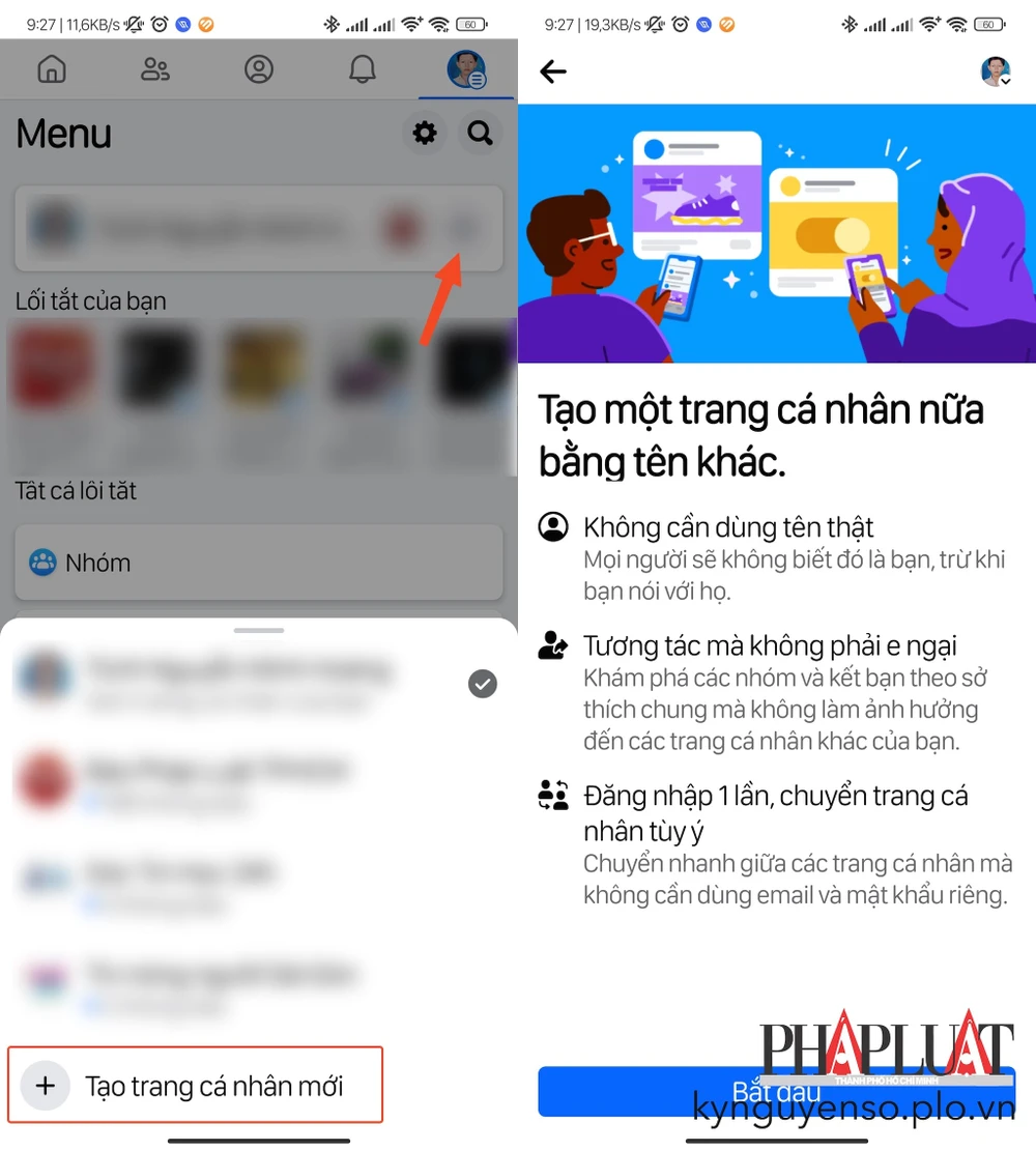 Cách tạo tài khoản Facebook phụ không cần sử dụng tên thật. Ảnh: TIỂU MINH