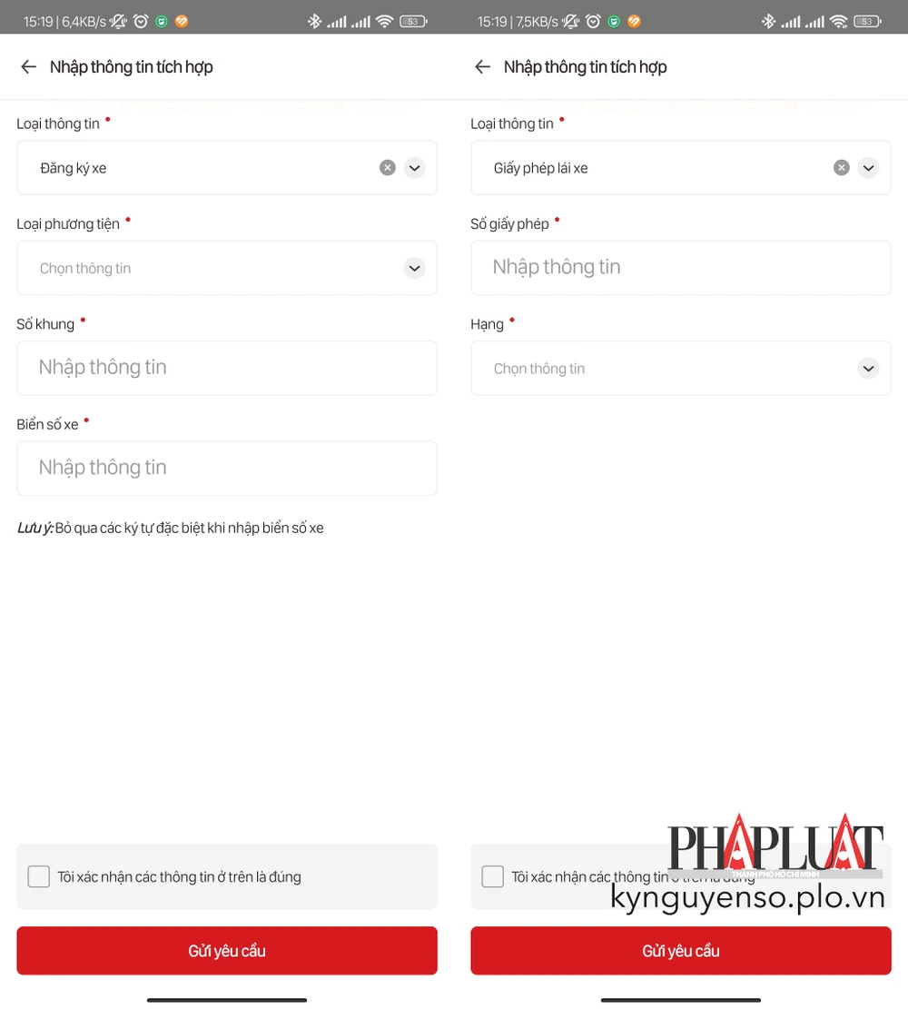 Cách tích hợp GPLX và giấy đăng ký xe vào VNeID. Ảnh: MINH HOÀNG