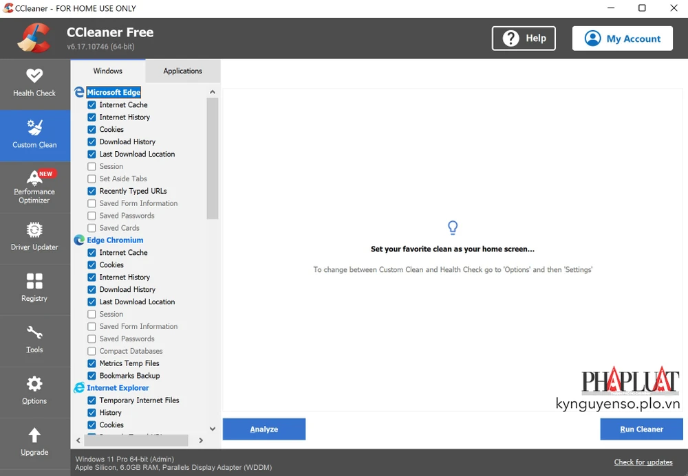 CCleaner bị hack khiến nhiều người bị lộ dữ liệu. Ảnh: TIỂU MINH