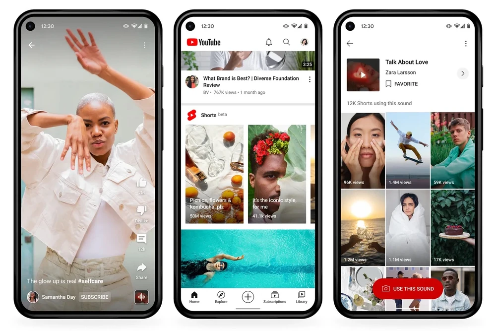 YouTube Shorts cạnh tranh với TikTok bằng doanh thu. Ảnh: YouTube