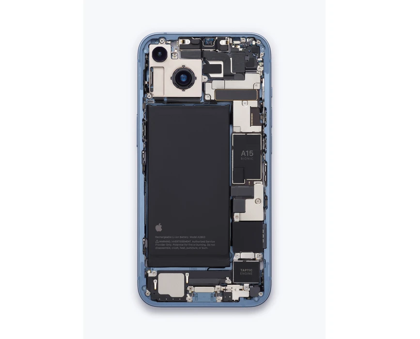 Cấu trúc và vị trí viên pin bên trong iPhone. Ảnh: Apple