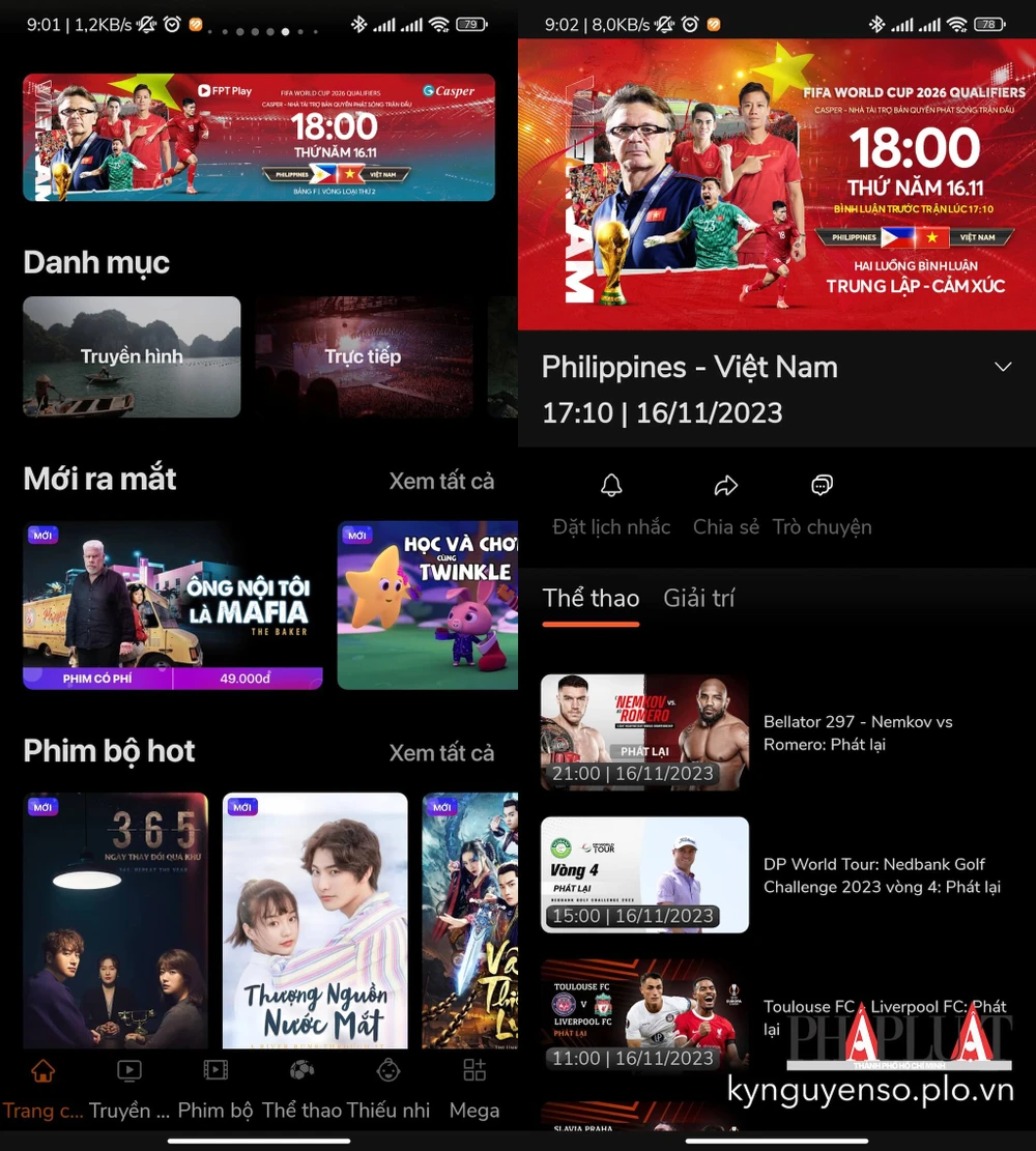 Cách xem trận Việt Nam và Philippines tối ngày 16-11. Ảnh: MINH HOÀNG