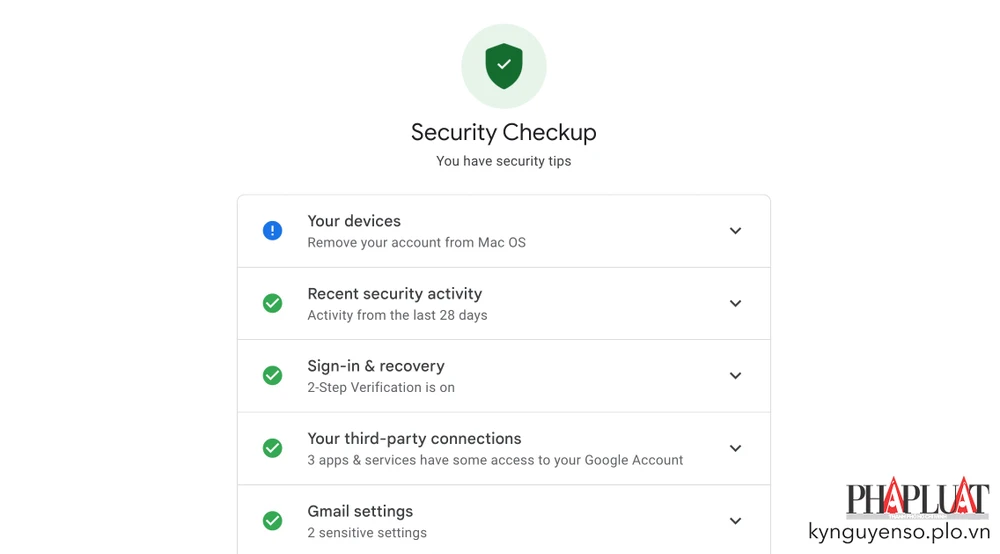 Cách bảo vệ tài khoản Gmail tốt hơn. Ảnh: MINH HOÀNG