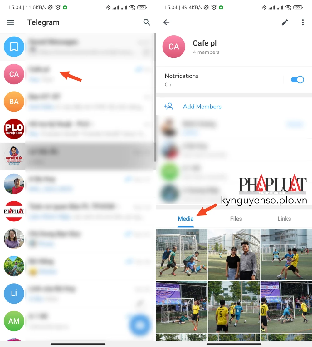 Xem lại hình ảnh, file đã gửi trong tin nhắn. Ảnh: TIỂU MINH