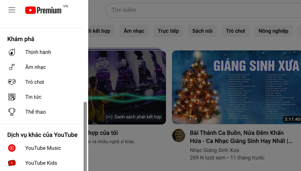 Mục khám phá trên YouTube. Ảnh: MINH HOÀNG