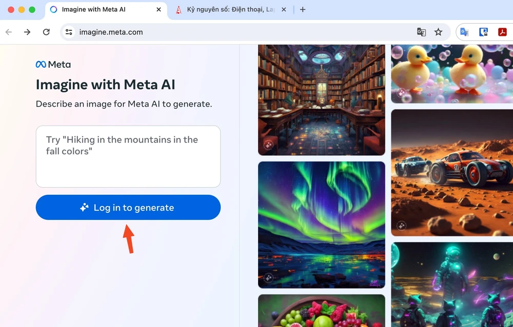 Công cụ tạo ảnh Meta Imagine AI. Ảnh: MINH HOÀNG