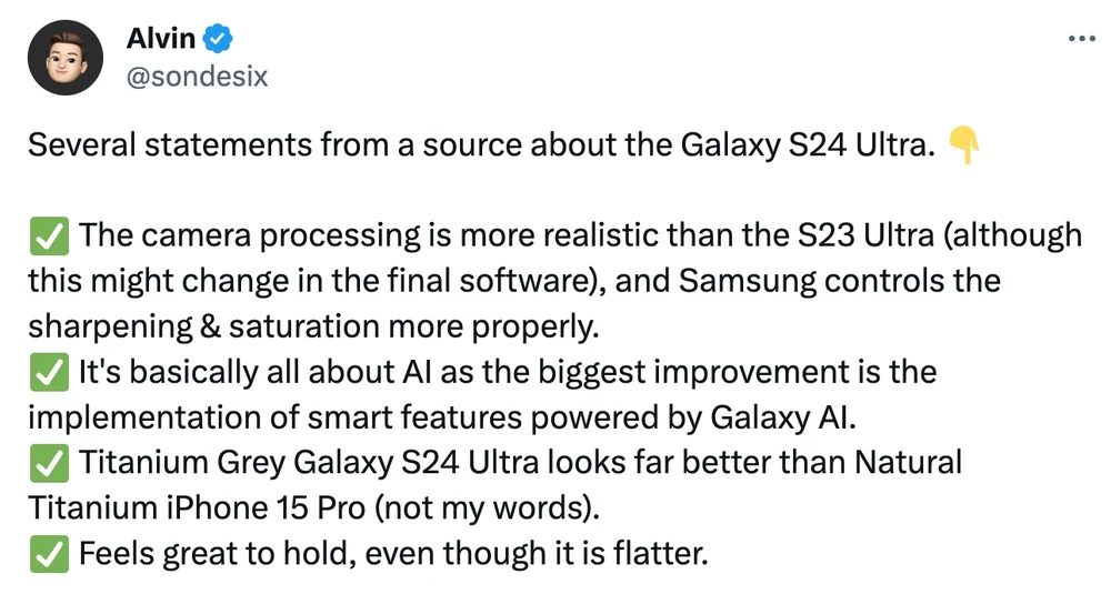 Galaxy S24 Ultra sẽ được tích hợp AI riêng, hỗ trợ dịch nội dung tin nhắn, email theo thời gian thực. Ảnh chụp màn hình