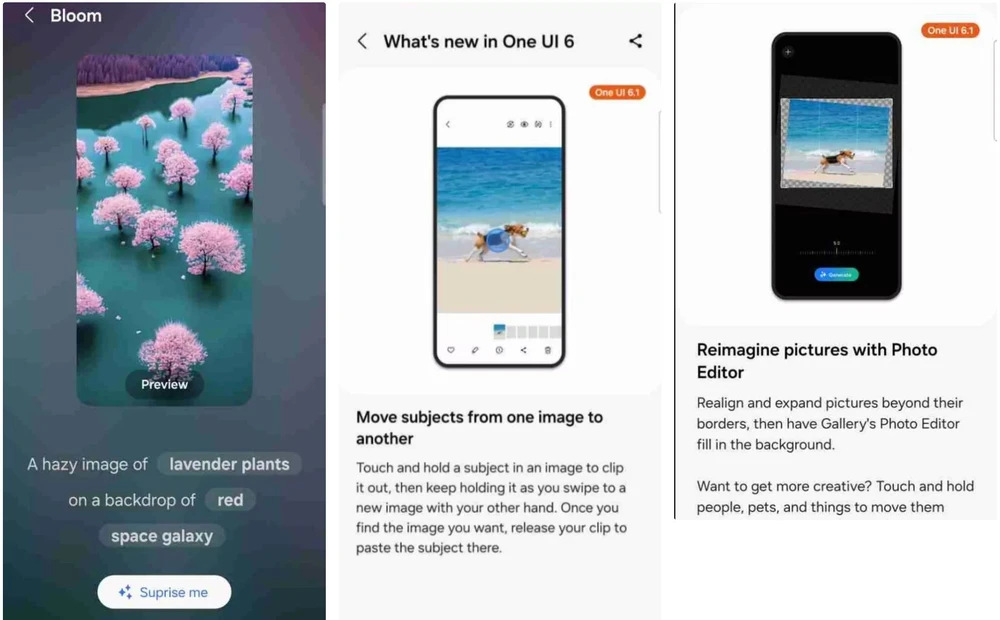 Các tính năng mới trên One UI 6.1. Ảnh: Android Authority