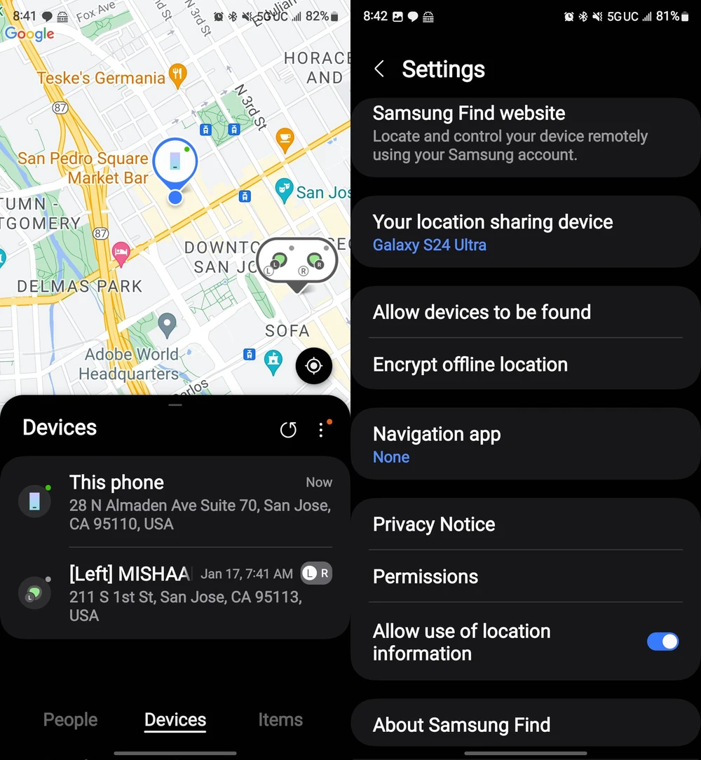 Ứng dụng Samsung Find trên Galaxy S24 series. Ảnh: Mishaal Rahman