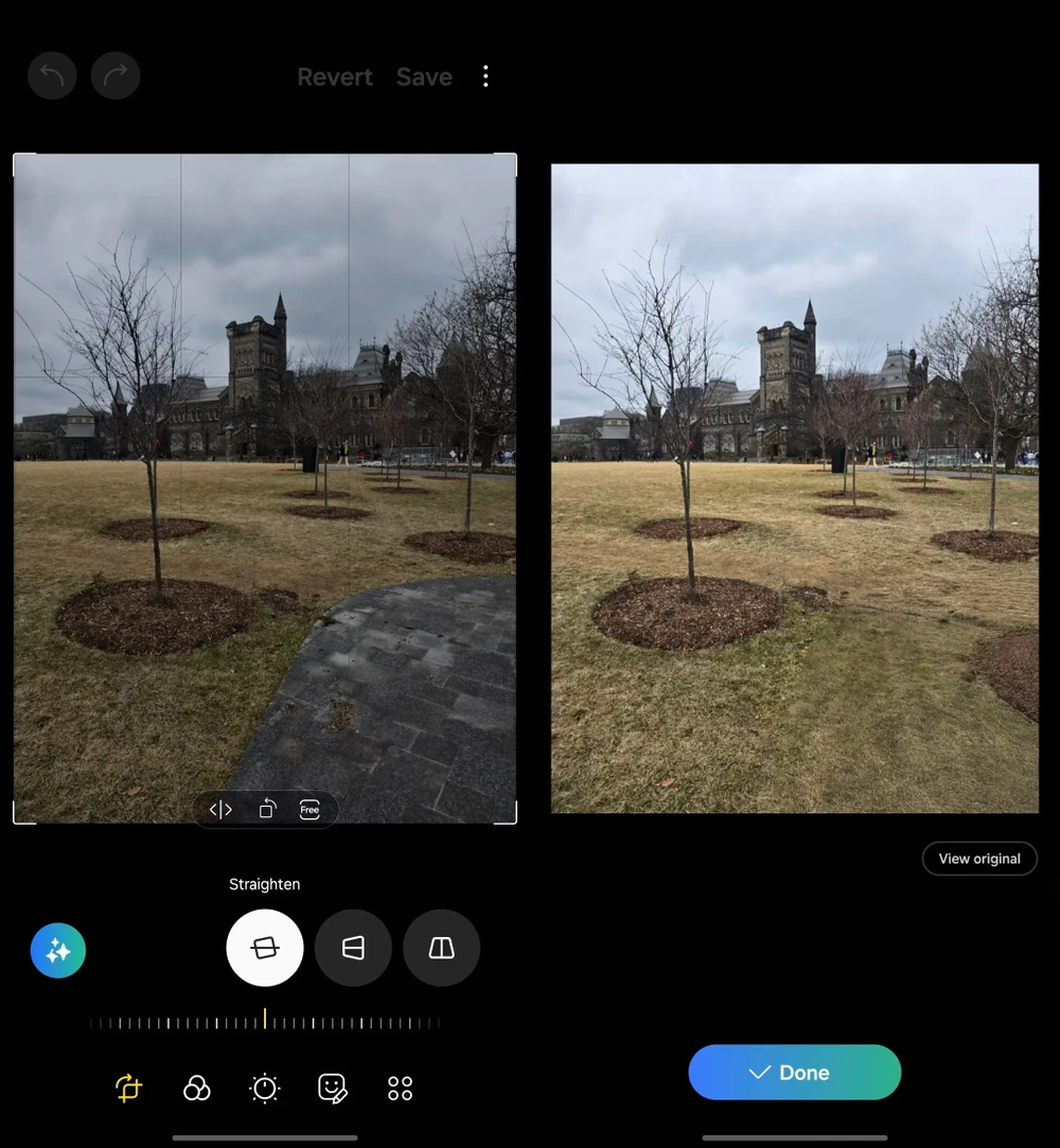 Chỉnh sửa hình ảnh trên Galaxy S24 bằng các công cụ thông minh.