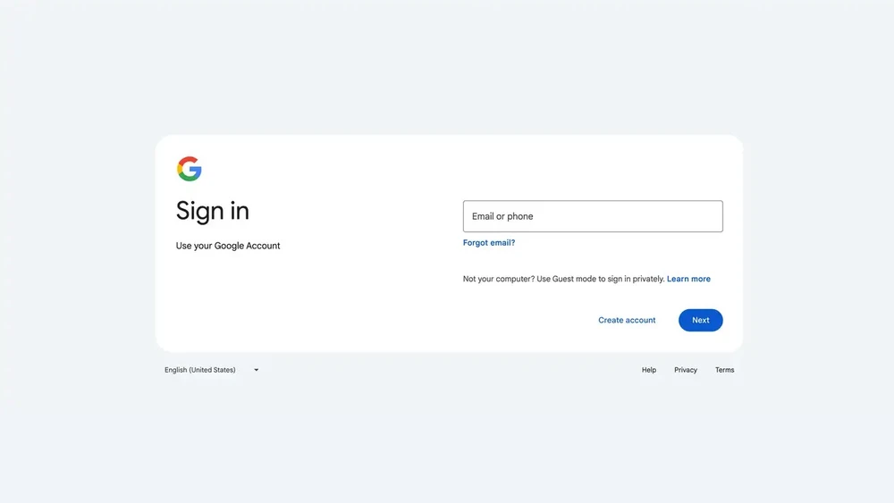 Tin công nghệ 23-2: Trang đăng nhập mới của Google. Ảnh: Google