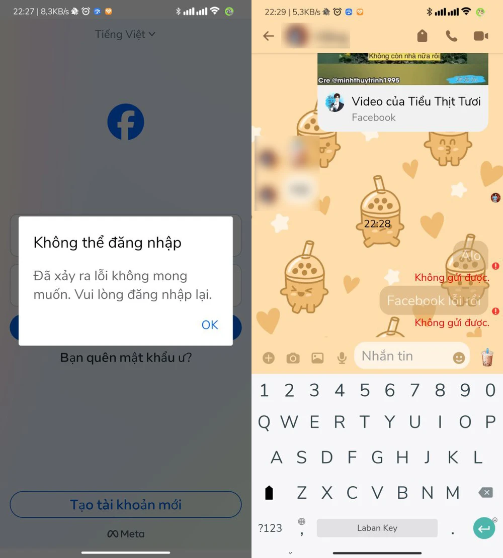 Facebook bị sập trên toàn cầu. Ảnh: TIỂU MINH