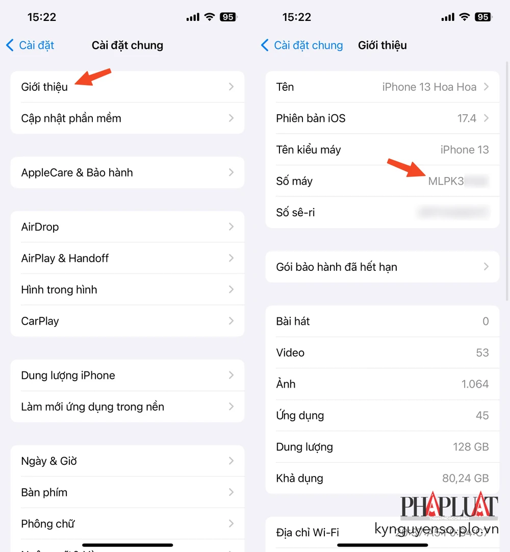 Kiểm tra nguồn gốc của iPhone cũ. Ảnh: MINH HOÀNG