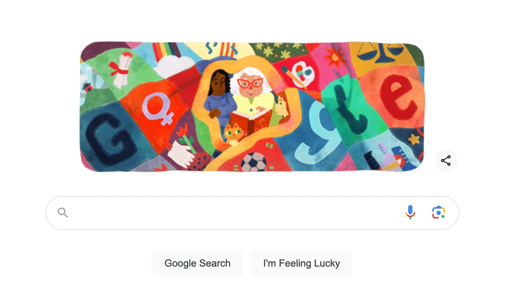 Google Doodle mừng ngày Quốc tế Phụ nữ 8-3. Ảnh: TIỂU MINH
