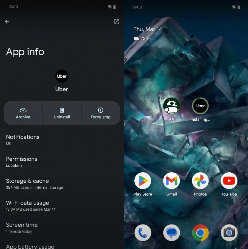 Cách tăng dung lượng lưu trữ trên điện thoại Android bằng tính năng Archive. Ảnh: Android Authority