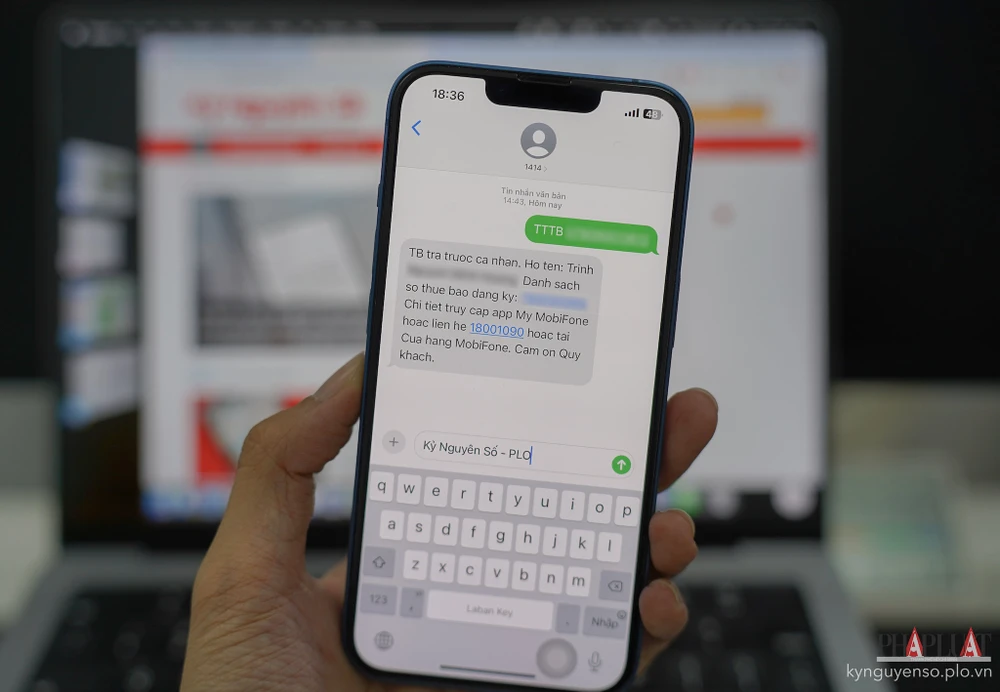 Cách kiểm tra mình đang đứng tên bao nhiêu SIM. Ảnh: TIỂU MINH