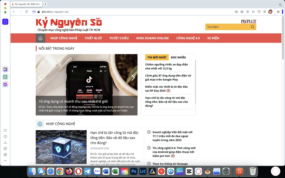 Opera là trình duyệt đầu tiên hỗ trợ truy cập AI cục bộ. Ảnh: TIỂU MINH