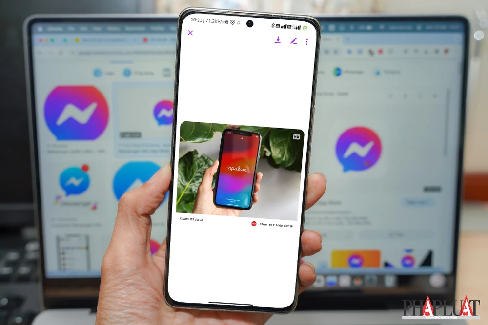Người dùng hiện đã có thể gửi ảnh chất lượng cao trên Messenger, gửi tệp dung lượng lớn dễ dàng. Ảnh: MINH HOÀNG