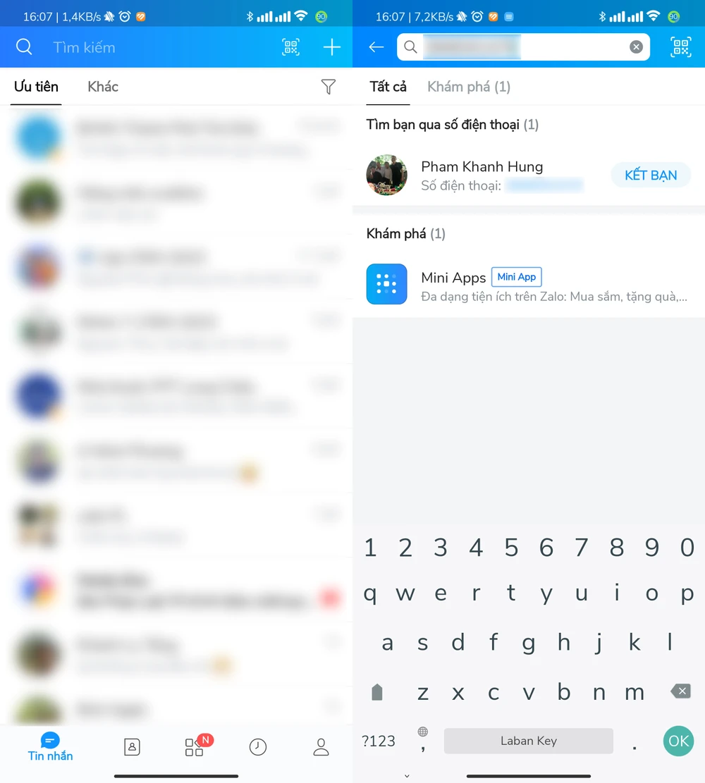 Cách tra cứu thông tin số điện thoại lạ bằng Zalo. Ảnh: MINH HOÀNG