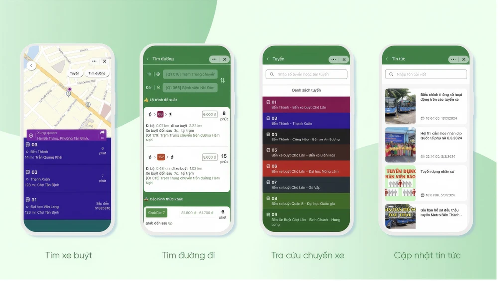 Mini app “GoBus TPHCM” trên Zalo kế thừa toàn bộ tính năng từ phiên bản ứng dụng trên nền tảng Google Play và App Store