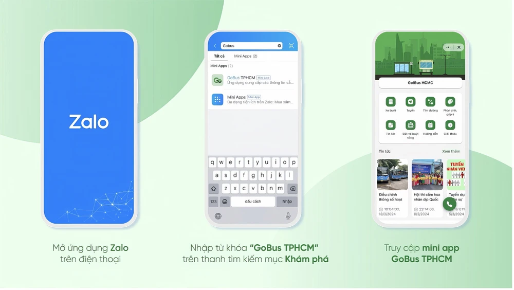 Cách tìm đường xe buýt tại TP.HCM bằng Zalo.