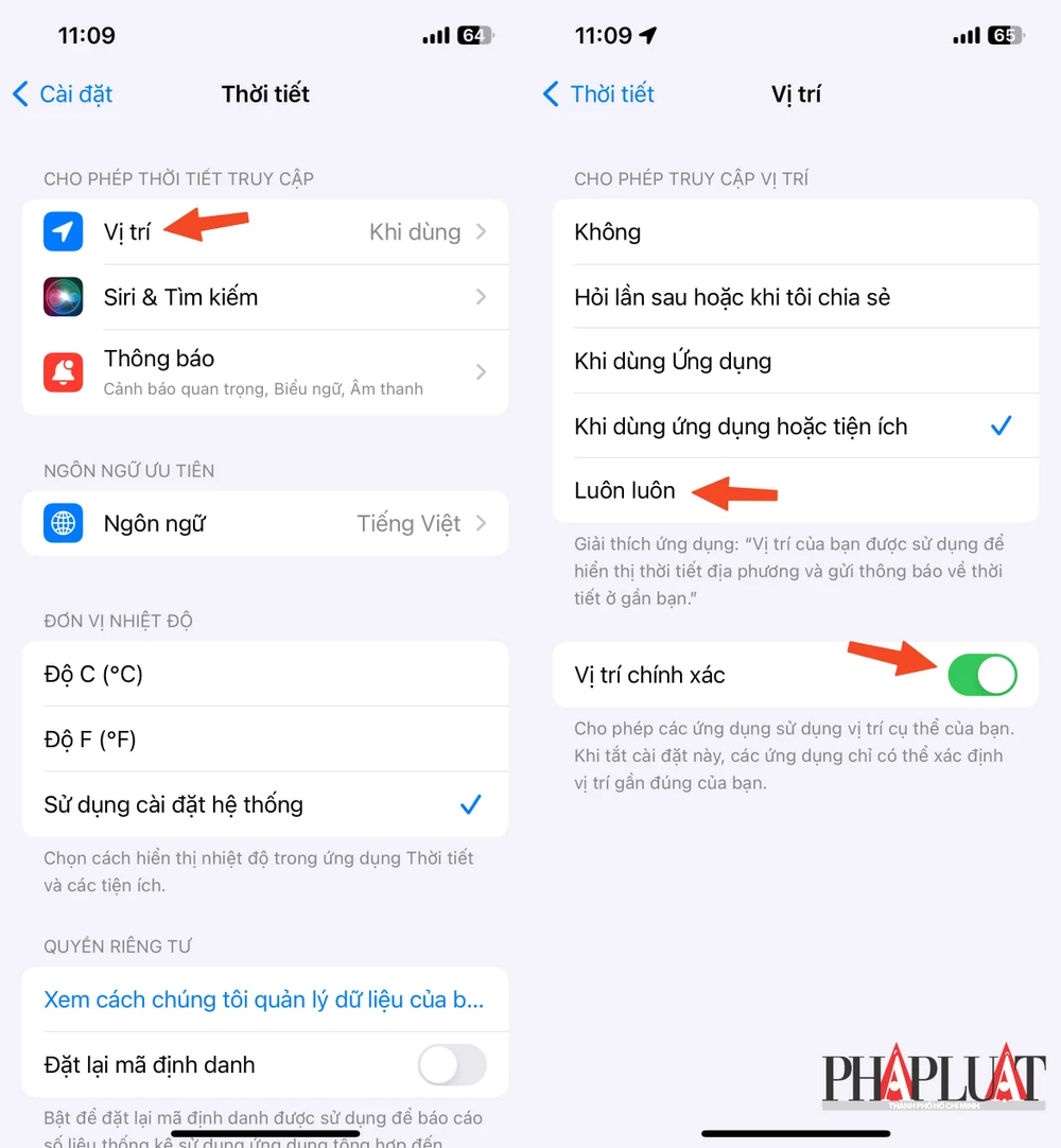 Cách nhận cảnh báo trời mưa chính xác hơn. Ảnh: MINH HOÀNG