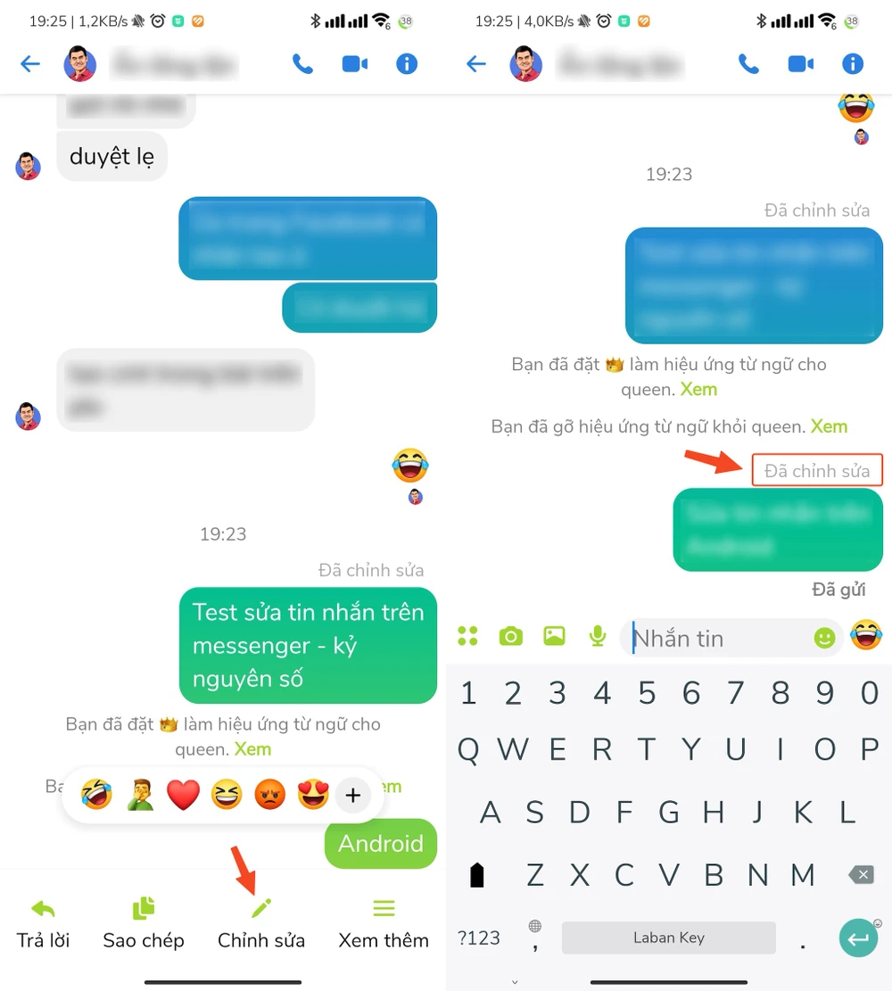 Tin công nghệ 14-5: Tin nhắn Messenger đã chỉnh sửa sẽ hiển thị thông báo. Ảnh: TIỂU MINH
