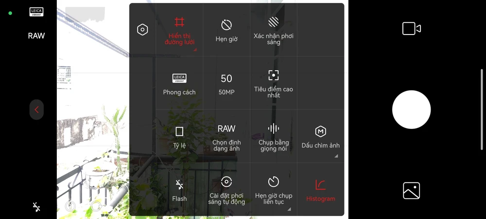Bật chế độ lưới và các tùy chọn liên quan để chụp ảnh đẹp hơn. Ảnh: TIỂU MINH