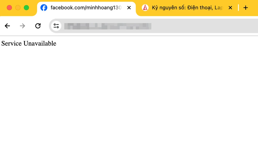 Facebook bị sập trên toàn cầu. Ảnh: MINH HOÀNG