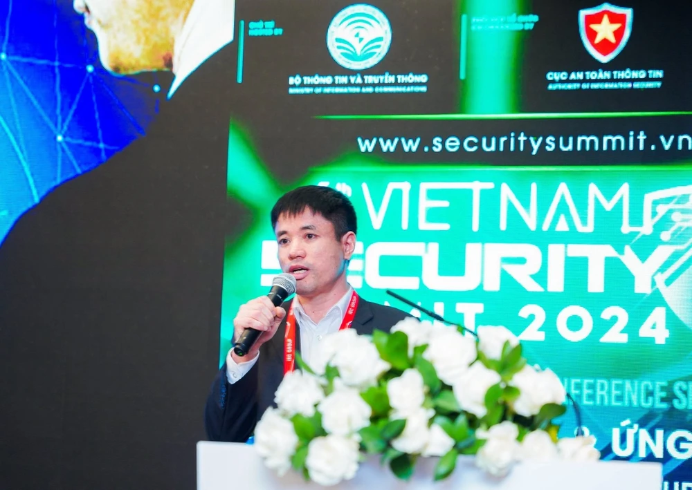 Ông Đinh Trọng Du chia sẻ tại sự kiện Vietnam Security Summit 2024.
