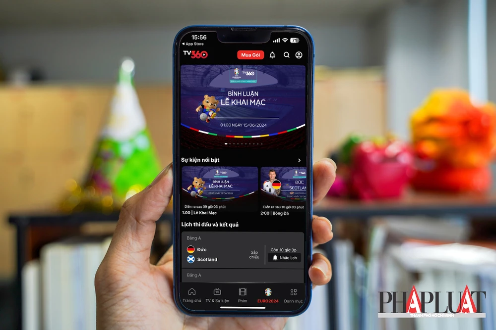 Bạn đọc có thể xem trực tiếp EURO 2024 miễn phí trên nhiều nền tảng. Ảnh: TIỂU MINH