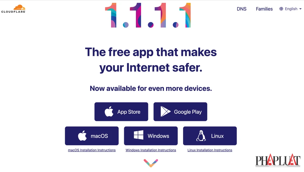 Phần mềm Cloudflare Warp được cung cấp miễn phí. Ảnh: MINH HOÀNG