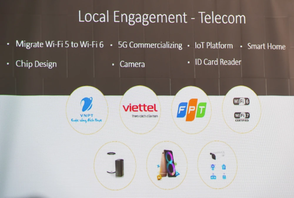 MediaTek hợp tác với các nhà mạng trong nước để đẩy nhanh 5G, chuyển đổi sang WiFi 6. Ảnh: TIỂU MINH