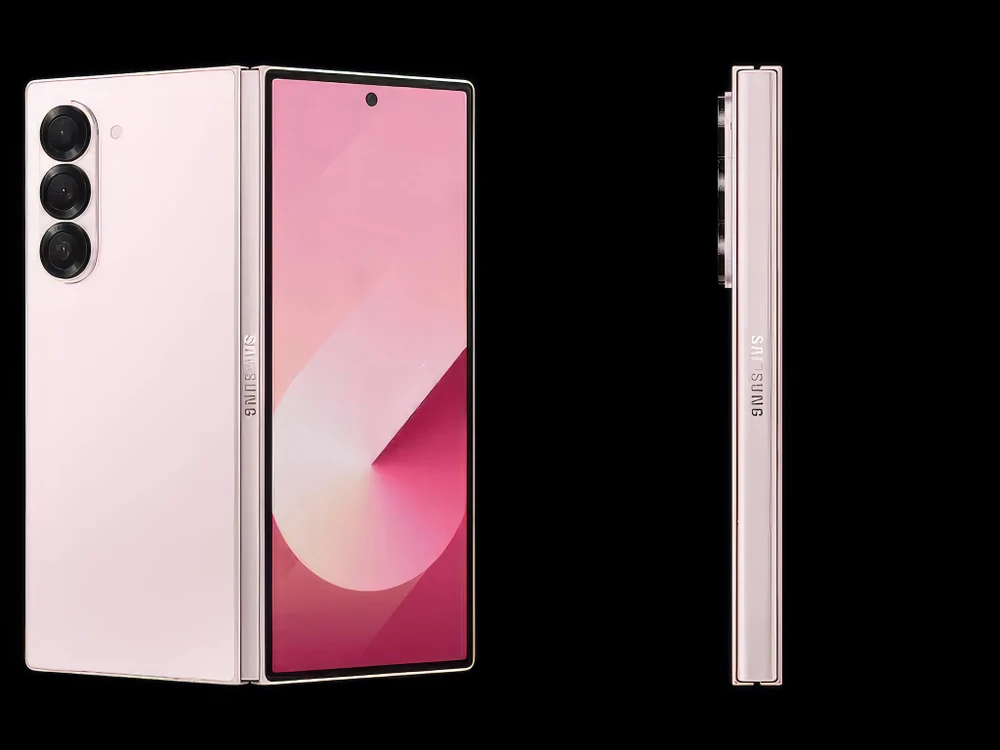 Samsung Galaxy Z Fold 6 có thêm màu hồng nhạt. Ảnh: Evleaks