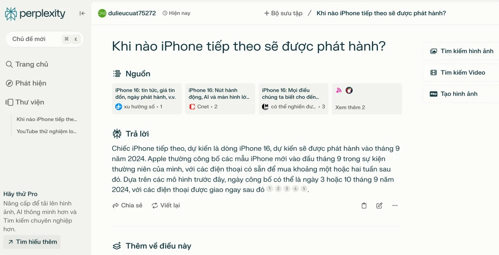 Tin công nghệ 30-6: Perplexity là công cụ AI bạn nên thử. Ảnh: TIỂU MINH
