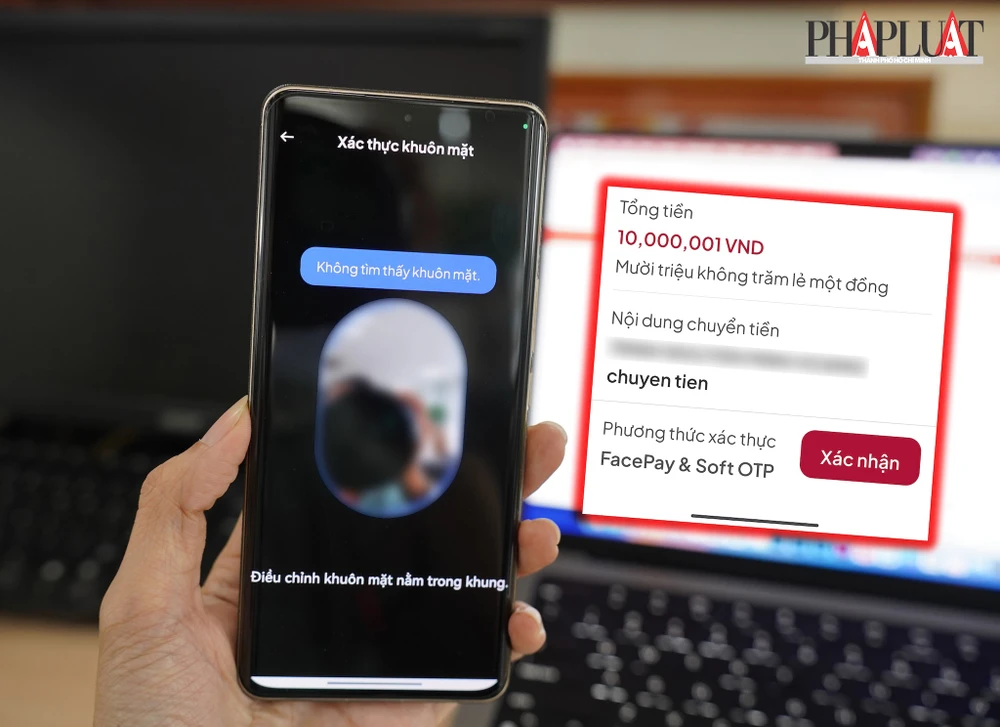 Xác thực sinh trắc học ngân hàng là hình thức an toàn, bảo mật và hiện được nhiều ngân hàng áp dụng. Ảnh: MINH HOÀNG