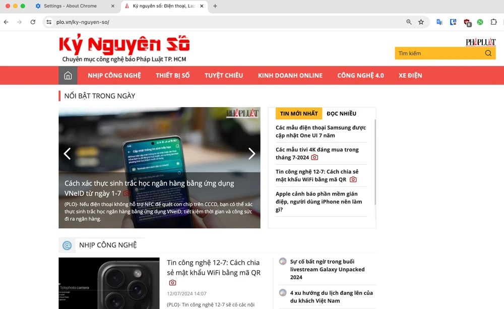 Google Chrome là trình duyệt nhanh nhất hiện nay. Ảnh: TIỂU MINH