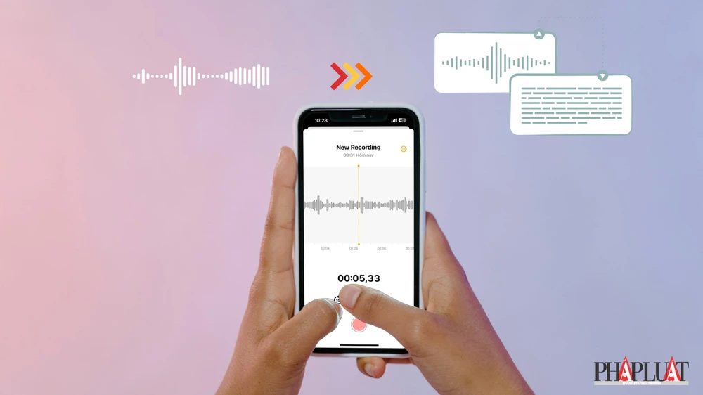 Chuyển âm thanh thành văn bản bằng tính năng Live Audio Transcription trên iPhone hoàn toàn miễn phí. Ảnh: MINH HOÀNG