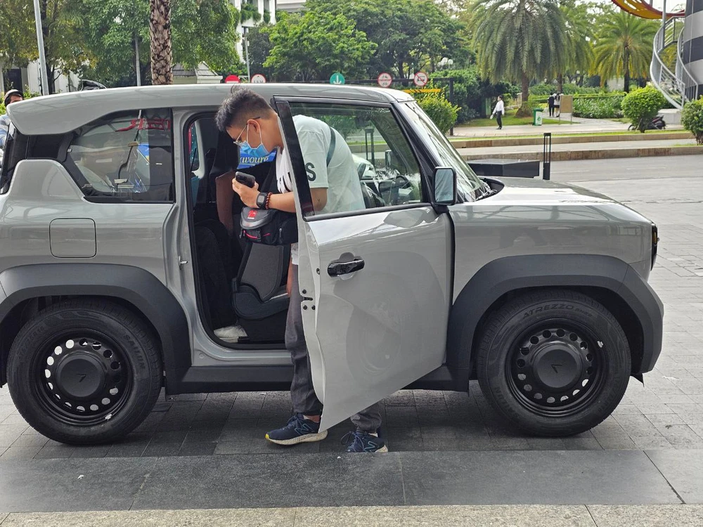 VF 3 có kích thước nhỏ gọn, chở được 4 người cùng khả năng di chuyển xa chỉ với một lần sạc. Ảnh: TM