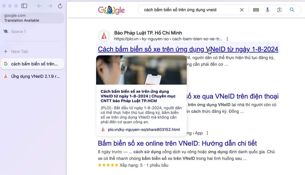 Tính năng -Second Previews (xem trước liên kết 5 giây). Ảnh: MINH HOÀNG
