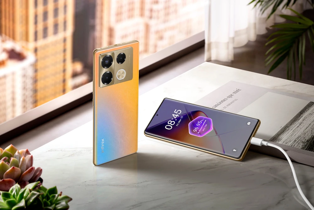 Mẫu điện thoại giá rẻ Infinix Note 40 Pro nổi bật với nhiều công nghệ độc đáo.