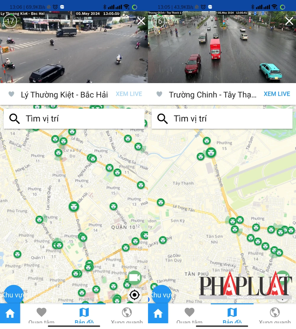 Kiểm tra camera để né kẹt xe tại TP.HCM. Ảnh: MINH HOÀNG