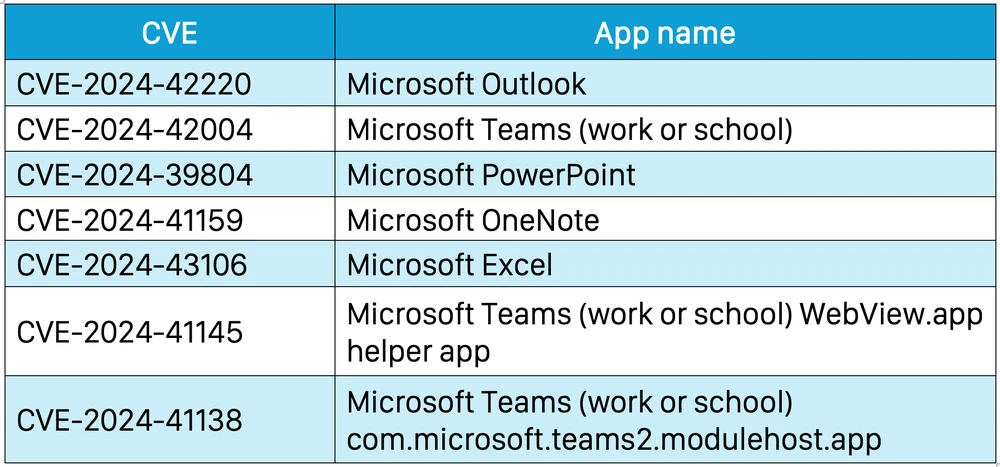 Các lỗ hổng Microsoft Office mà Talos vừa phát hiện. Ảnh: TIỂU MINH
