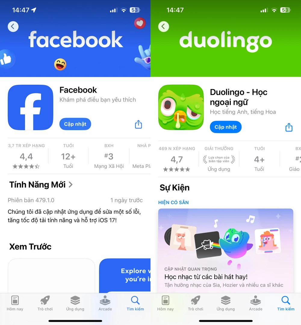 Sửa lỗi biểu tượng ứng dụng Facebook chuyển sang màu đen. Ảnh: TIỂU MINH