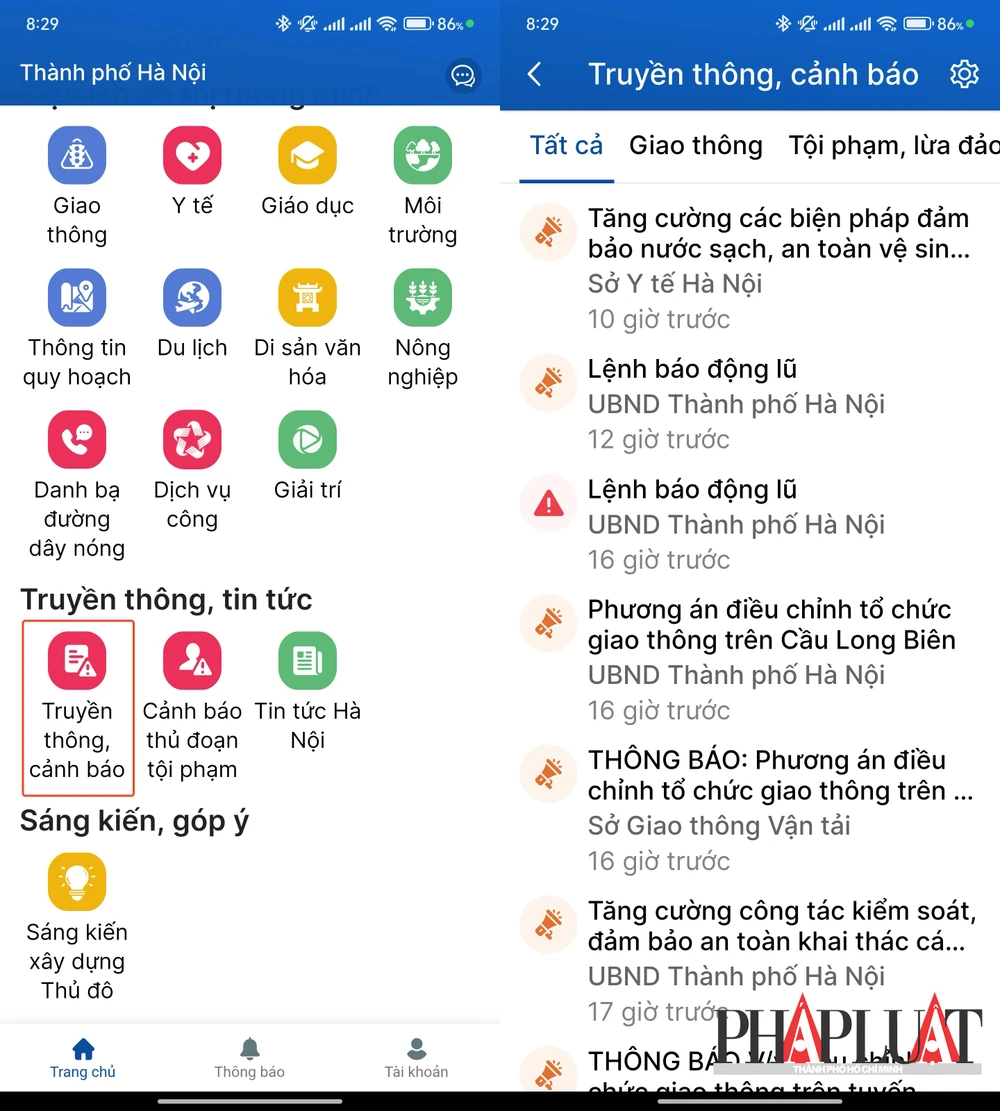 Nhận cảnh báo lũ quét để phòng tránh kịp thời. Ảnh: MINH HOÀNG