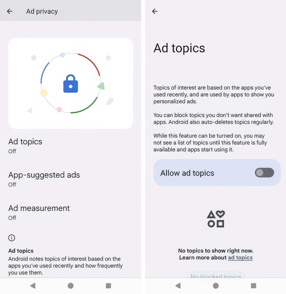 Cách tắt chủ đề quảng cáo trên thiết bị Android. Ảnh: Kaspersky